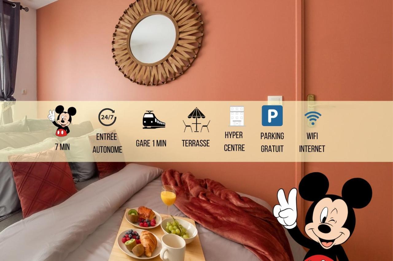 ביוסי-סיינט-ג'ורג' La Gare, Disneyland Paris Terrasse Parking Gratuit מראה חיצוני תמונה